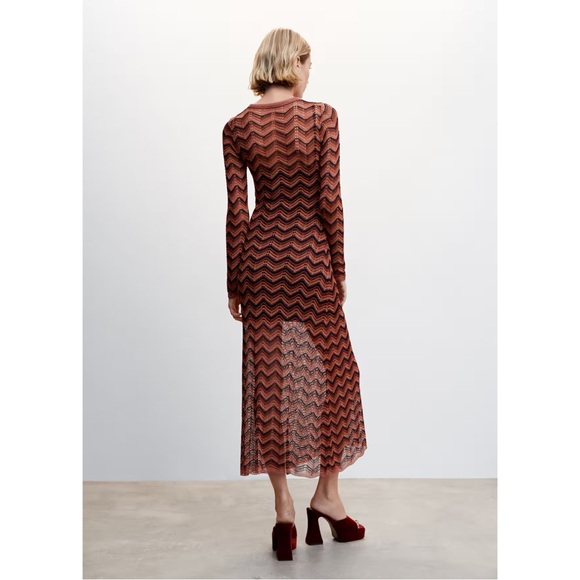 MANGO ~Lurex Knitted Dress (NWT) - Picture 3 of 11